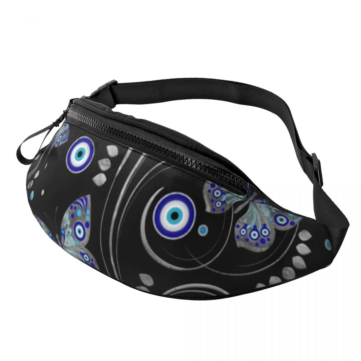 Greek Evil Eye Design 3 Evil Eye Printed Waist Bag