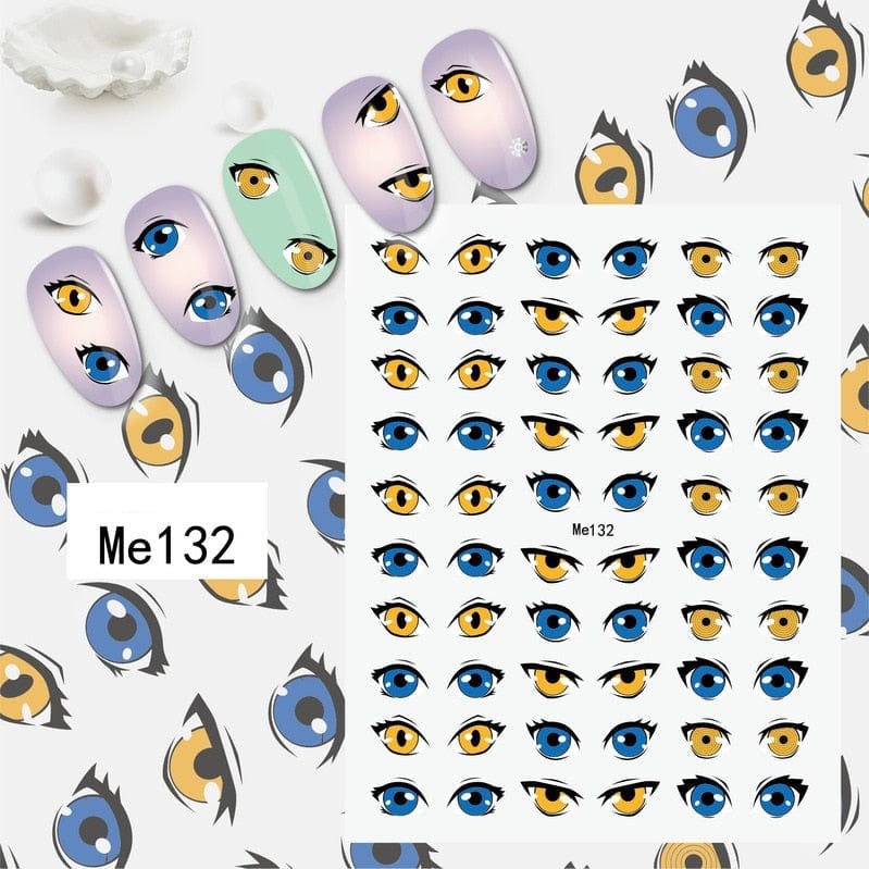 Greek Evil Eye Design 4 Evil Eye 3D Design Nails Stickers