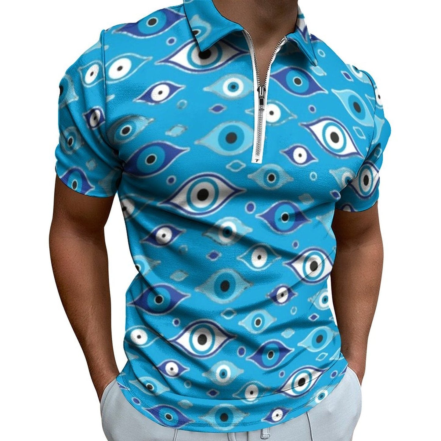 Greek Evil Eye Design 6 / XS Evil Eye Short Sleeve Summer Shirts