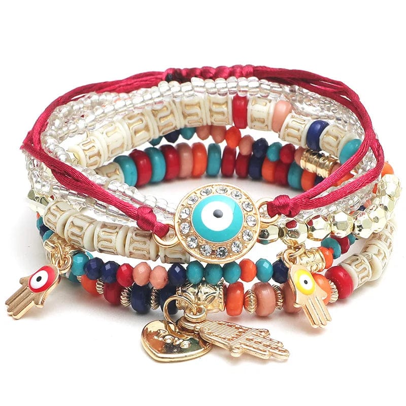 Greek Evil Eye Design 7 Evil Eye Bohemian Bangle