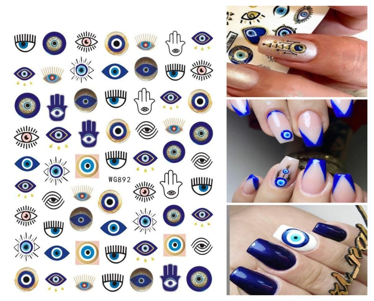 Greek Evil Eye Design 7 Evil Eye Nail Art Sticker