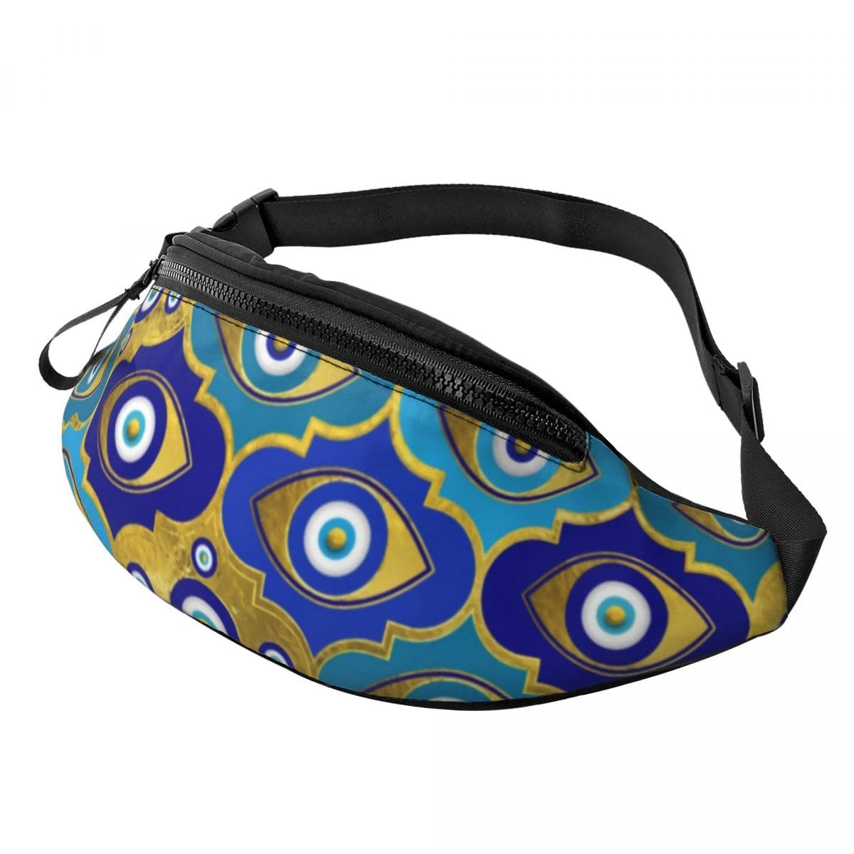 Greek Evil Eye Design 7 Evil Eye Printed Waist Bag