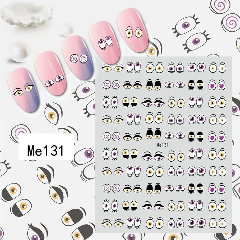 Greek Evil Eye Design 9 Evil Eye 3D Design Nails Stickers