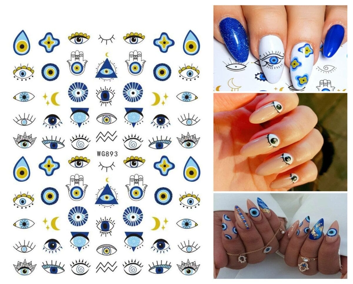 Greek Evil Eye Design8 Evil Eye Nail Art Sticker