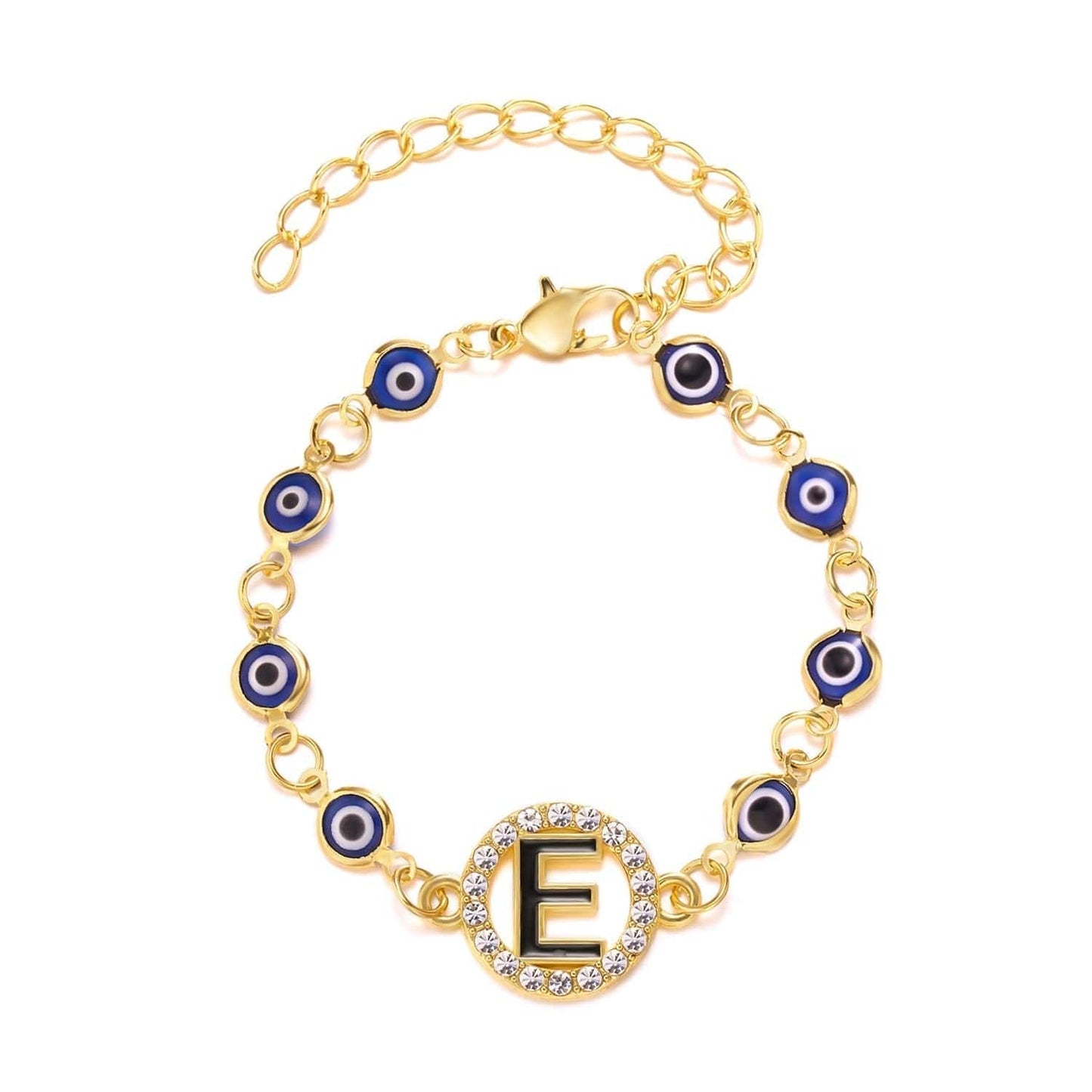 Greek Evil Eye E Evil Eye Alphabetic Bracelet