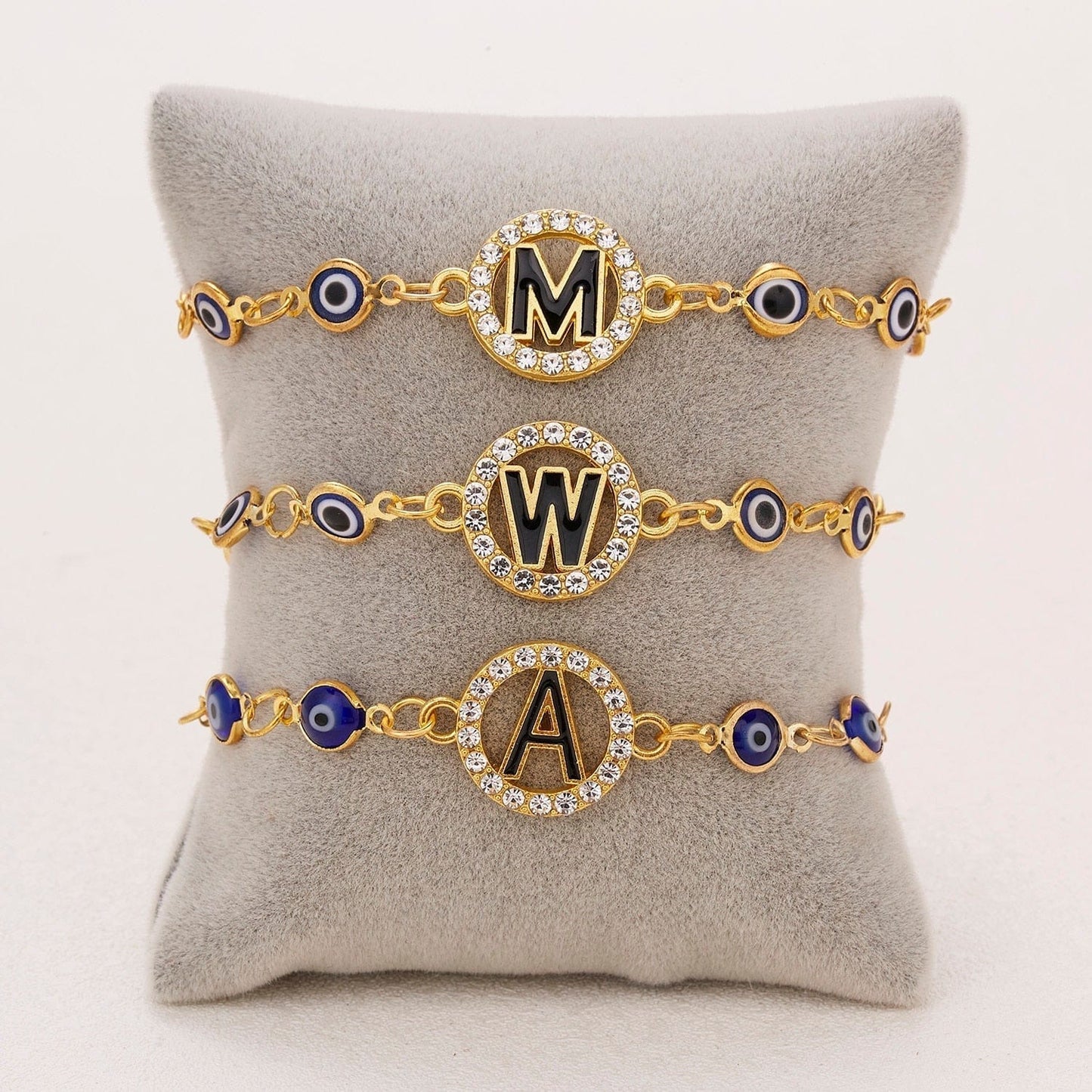 Greek Evil Eye Evil Eye Alphabetic Bracelet