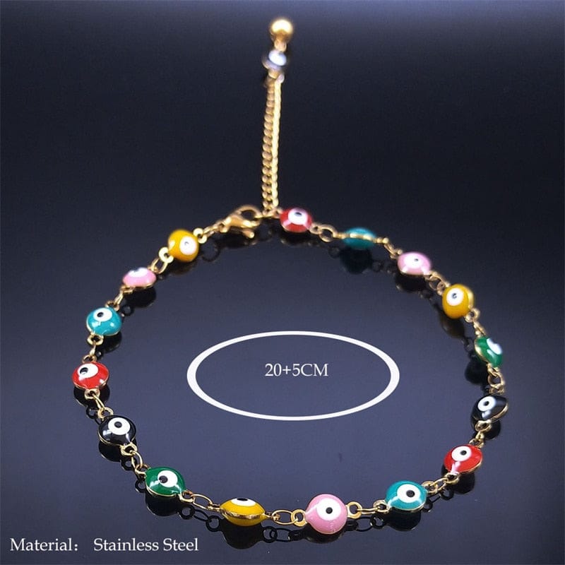 Greek Evil Eye Evil Eye Beaded Anklet