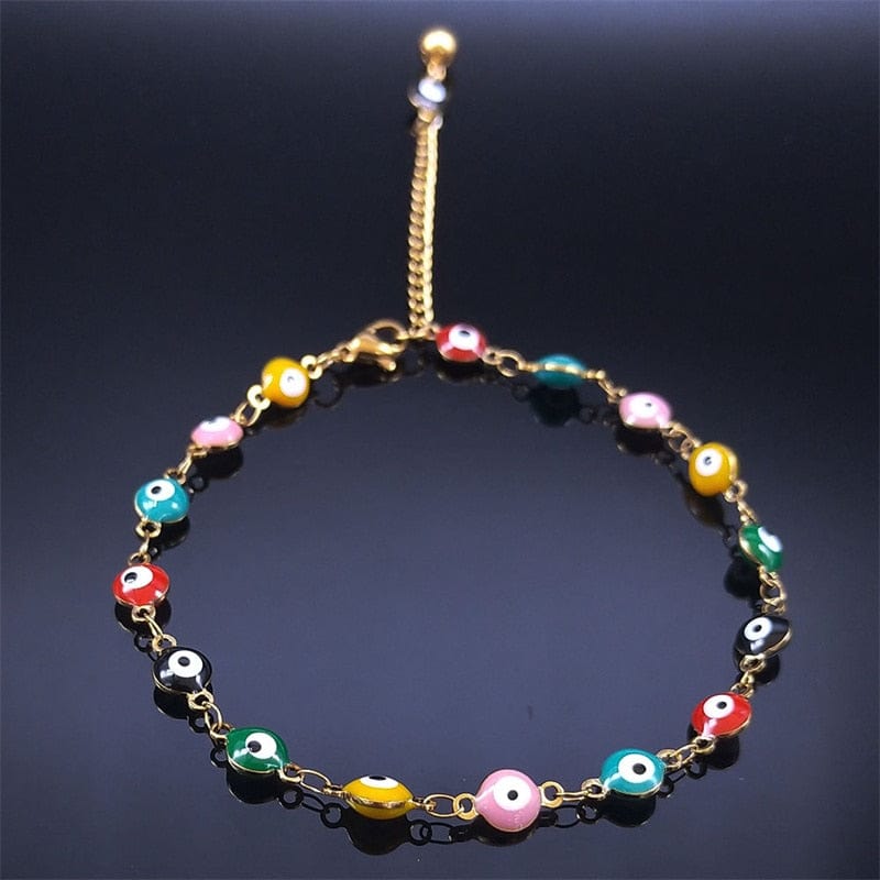 Greek Evil Eye Evil Eye Beaded Anklet