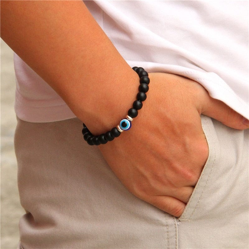 Greek Evil Eye Evil Eye Blue Classic Stone Bracelet