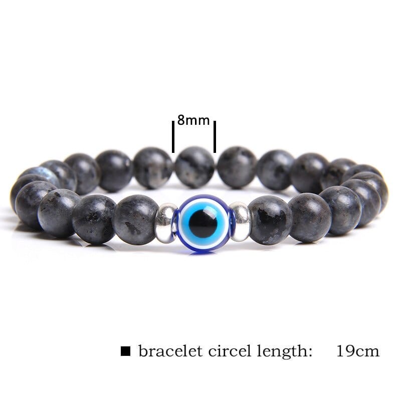 Greek Evil Eye Evil Eye Blue Classic Stone Bracelet