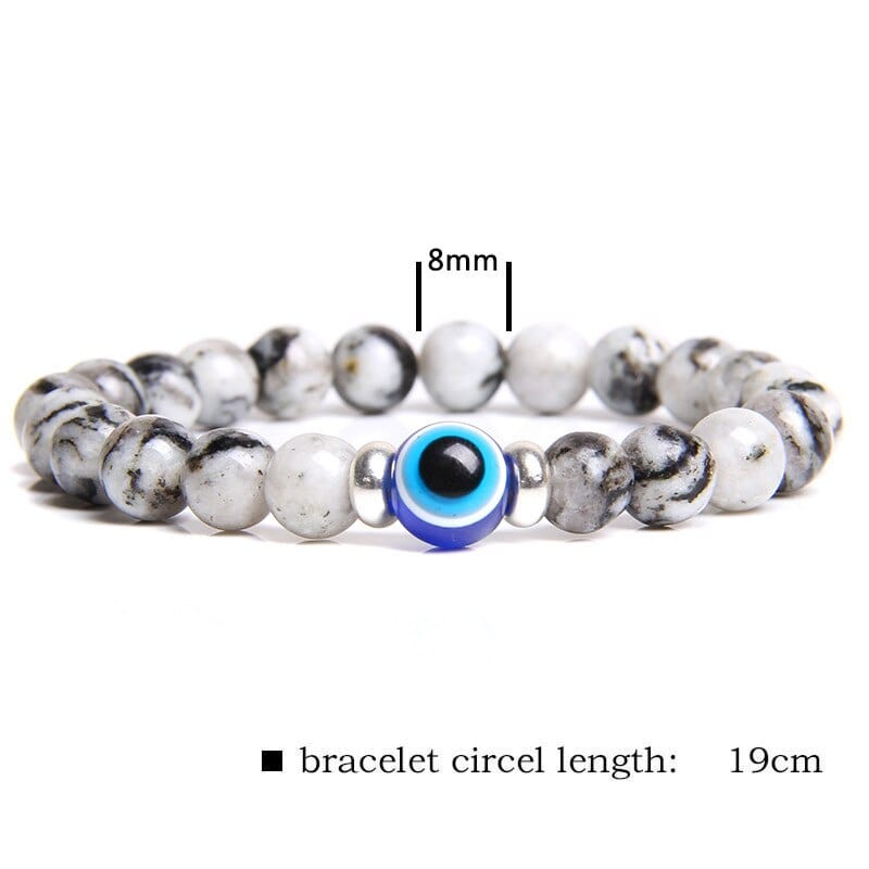 Greek Evil Eye Evil Eye Blue Classic Stone Bracelet