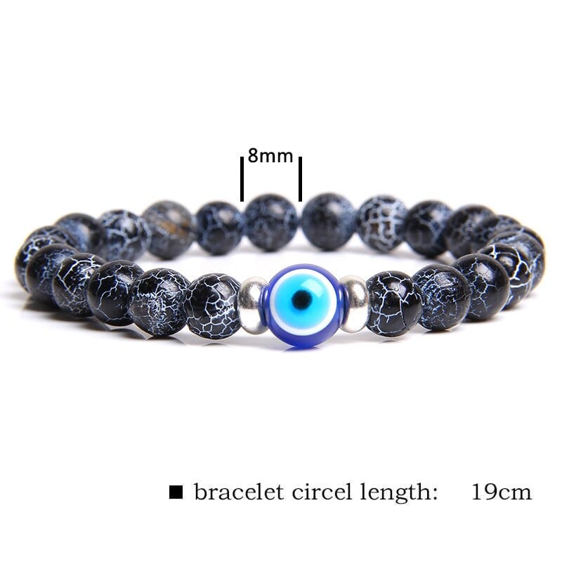 Greek Evil Eye Evil Eye Blue Classic Stone Bracelet