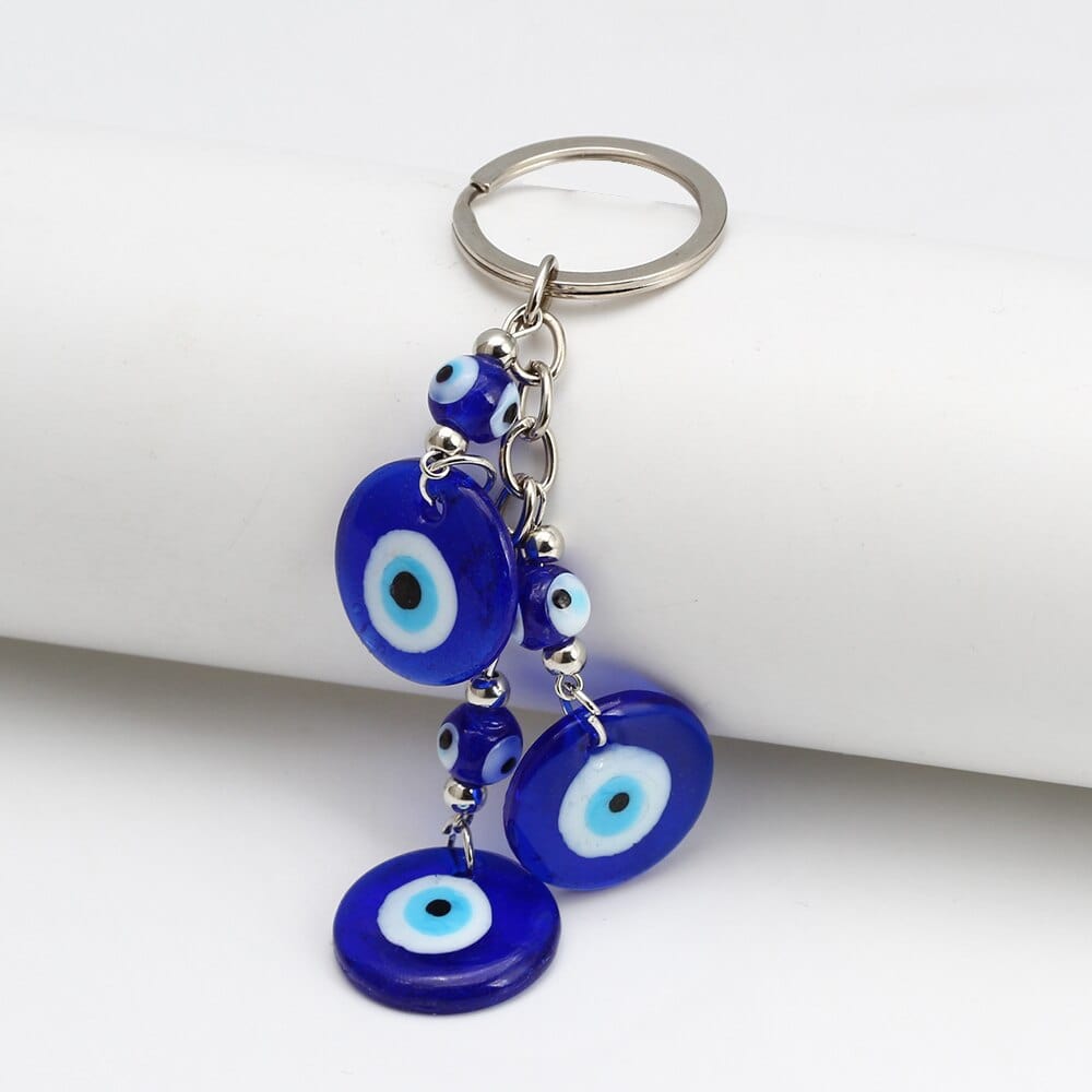 Greek Evil Eye Evil Eye Blue Glass Keychain