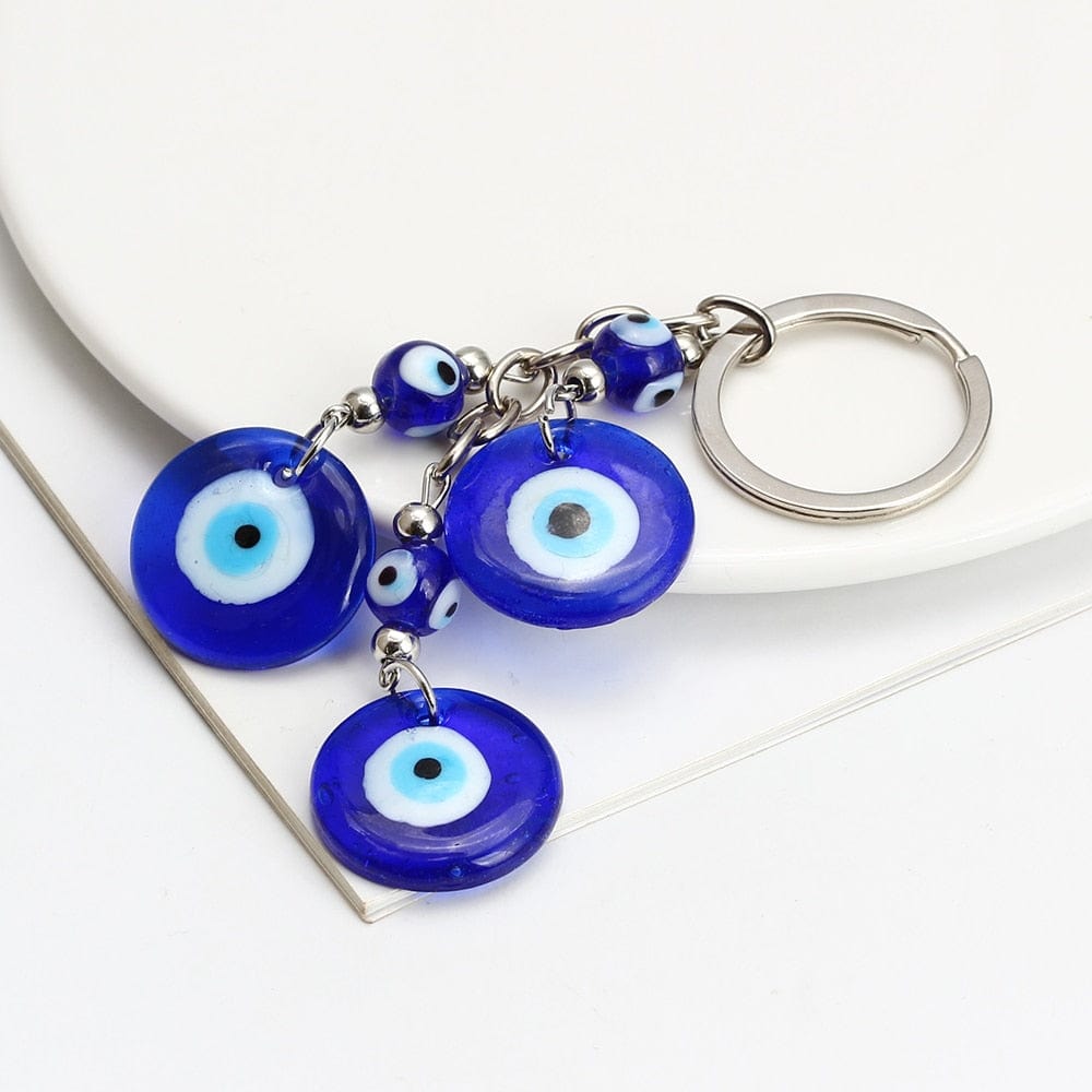 Greek Evil Eye Evil Eye Blue Glass Keychain