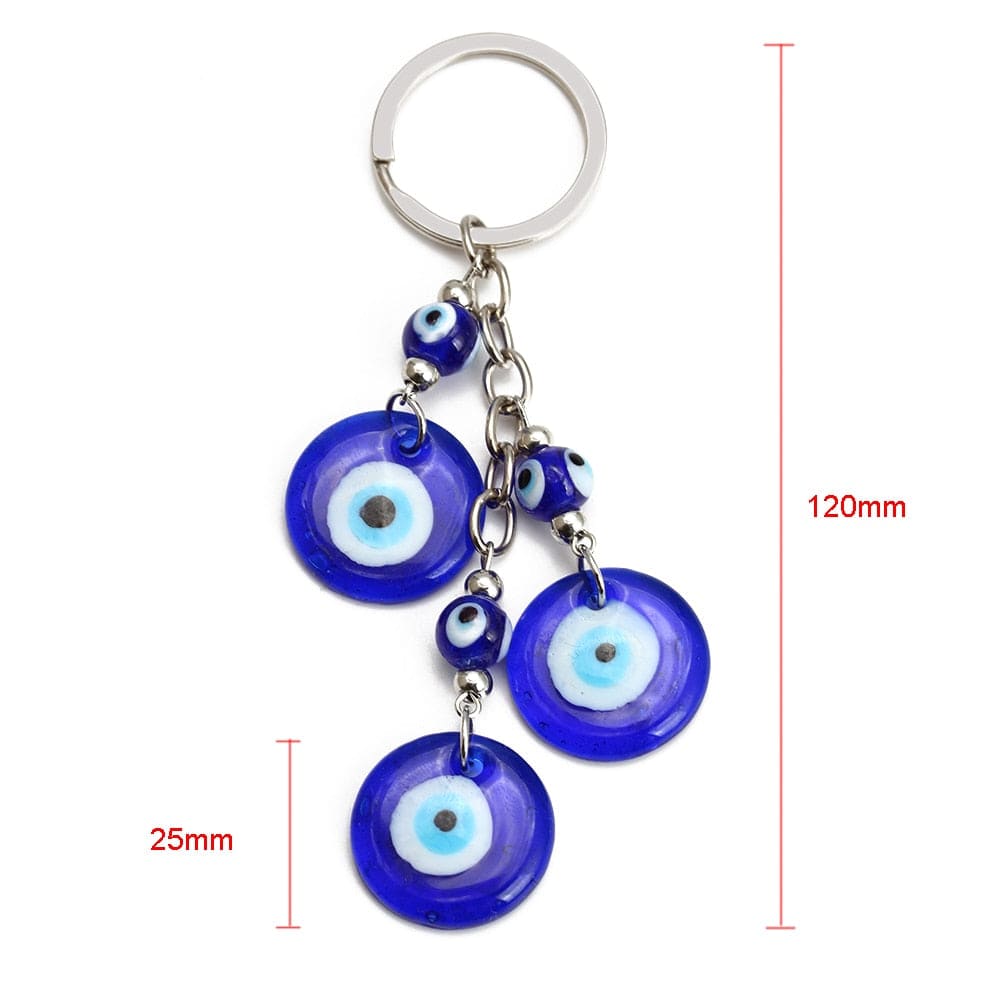 Greek Evil Eye Evil Eye Blue Glass Keychain