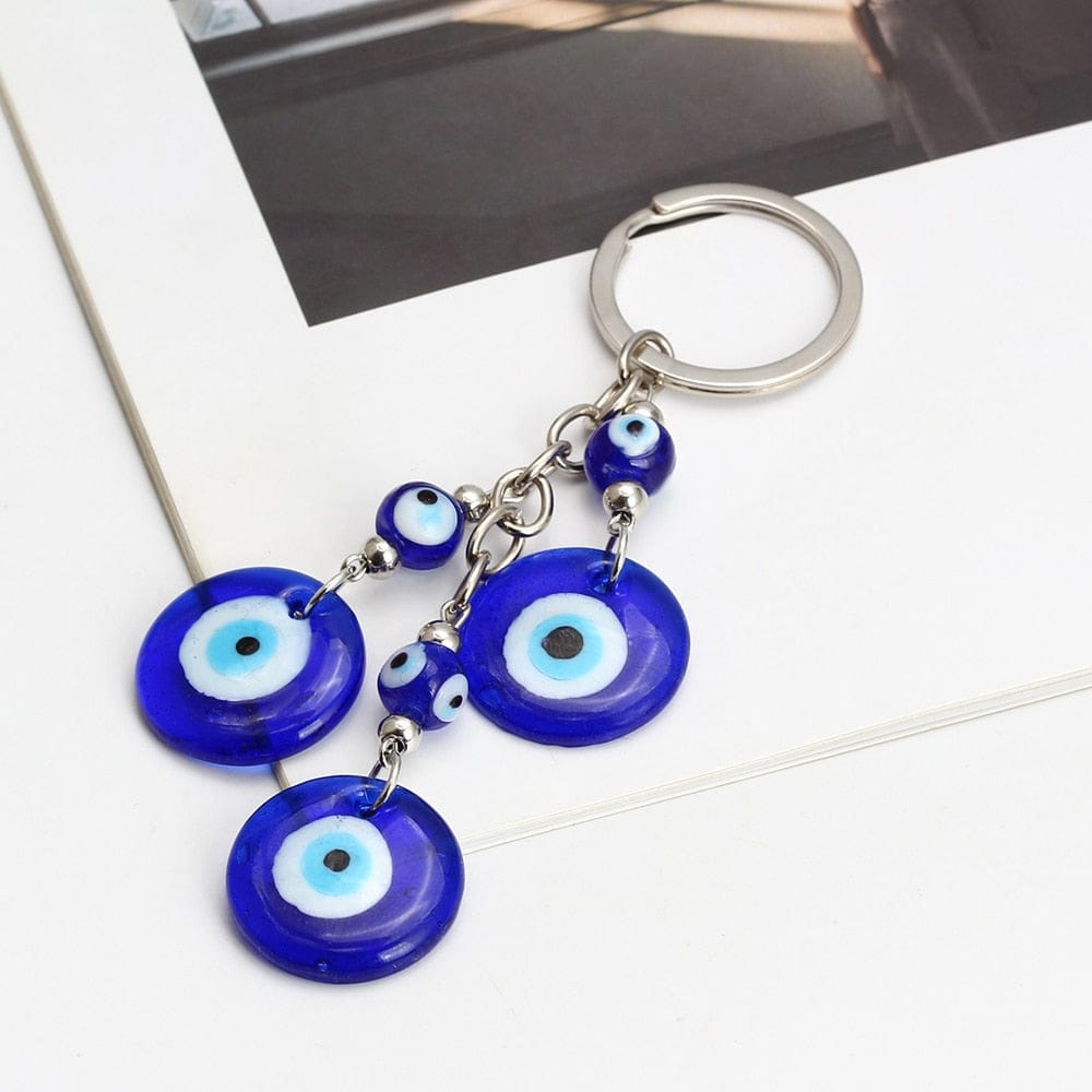 Greek Evil Eye Evil Eye Blue Glass Keychain