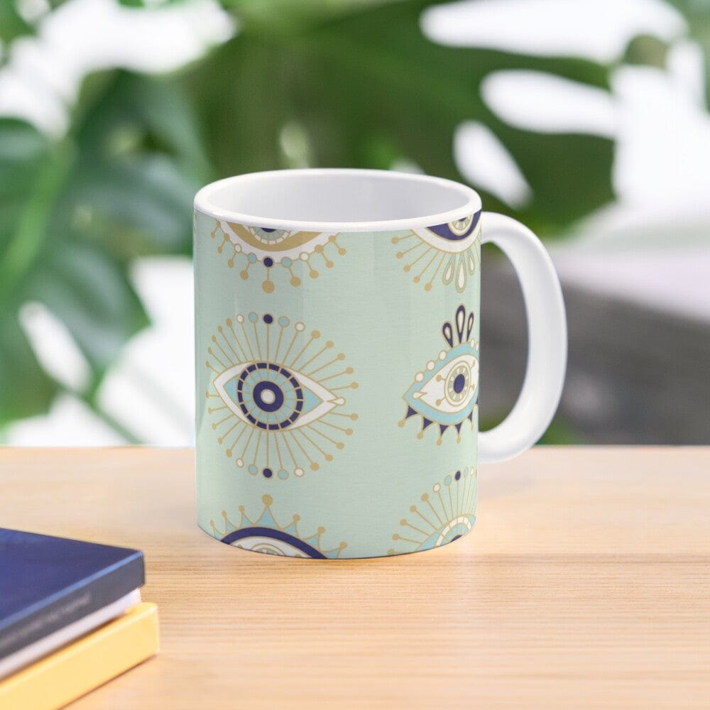 Greek Evil Eye Evil Eye Ceramic Coffee Mug