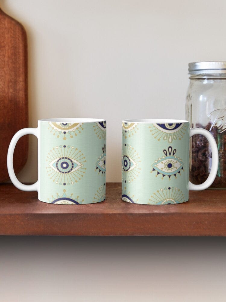 Greek Evil Eye Evil Eye Ceramic Coffee Mug