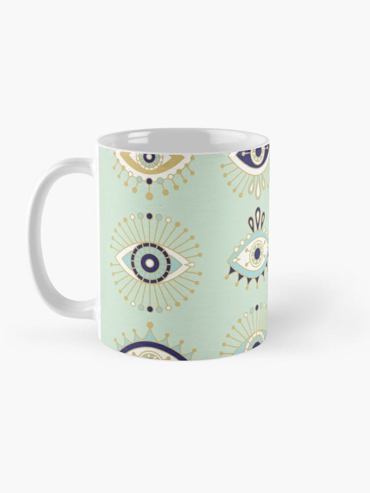 Greek Evil Eye Evil Eye Ceramic Coffee Mug