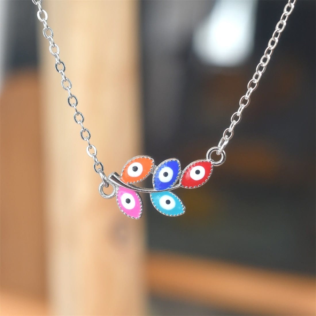 Greek Evil Eye Evil Eye Clavicle Chain Necklace