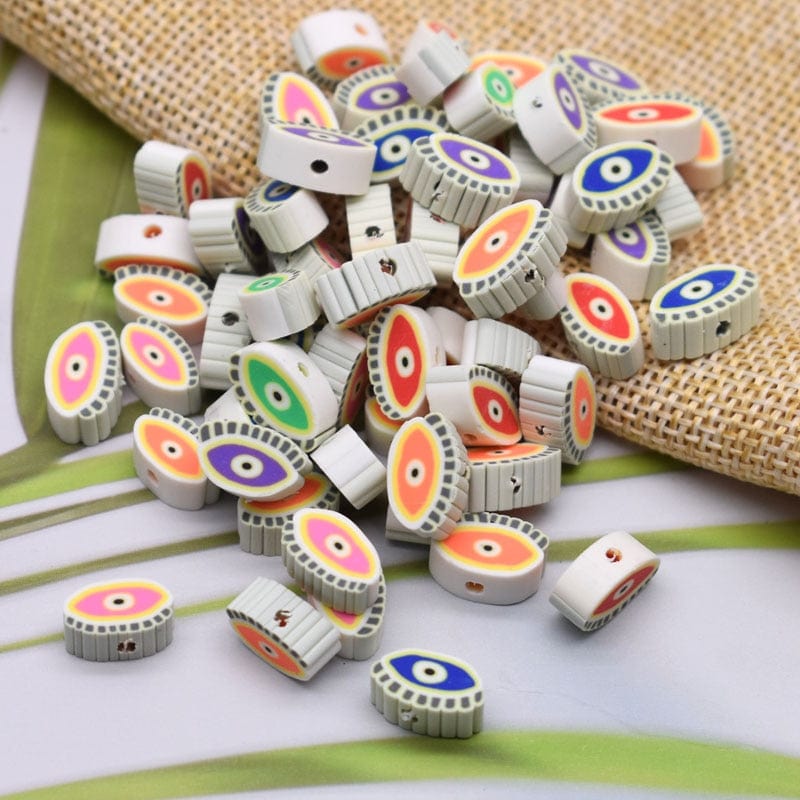 Greek Evil Eye Evil Eye Clay Beads for Making Bracelets