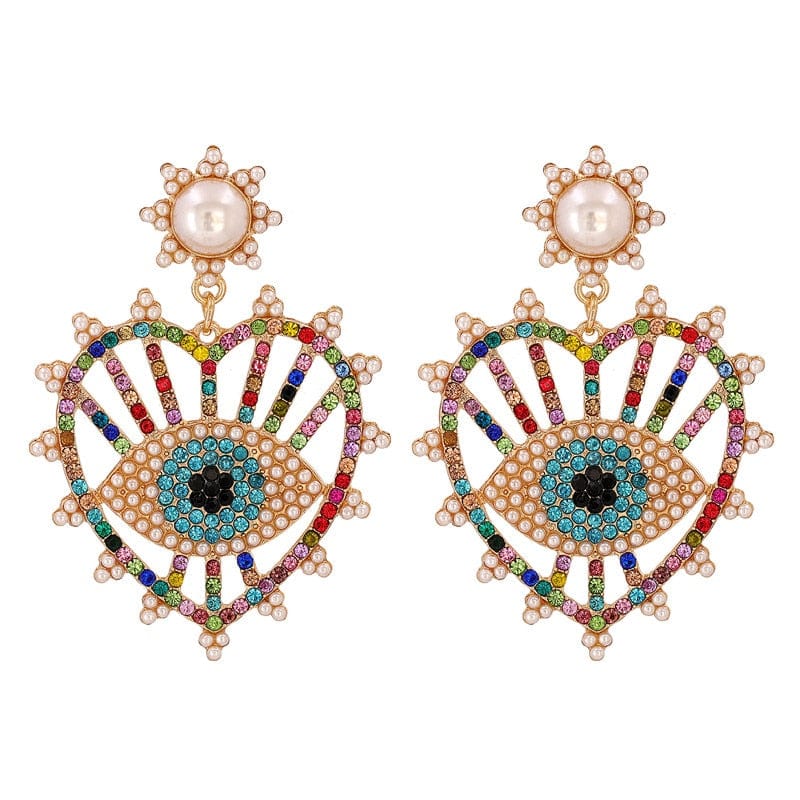 Greek Evil Eye Evil Eye Drop Earrings