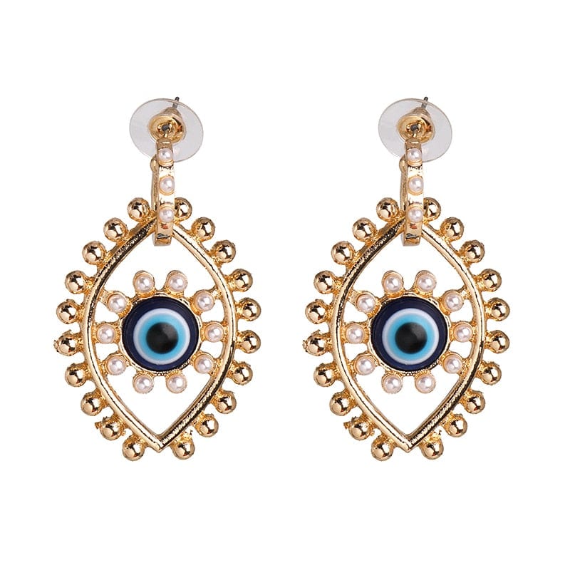 Greek Evil Eye Evil Eye Drop Earrings