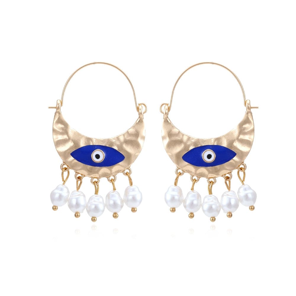 Greek Evil Eye Evil Eye Drop Earrings