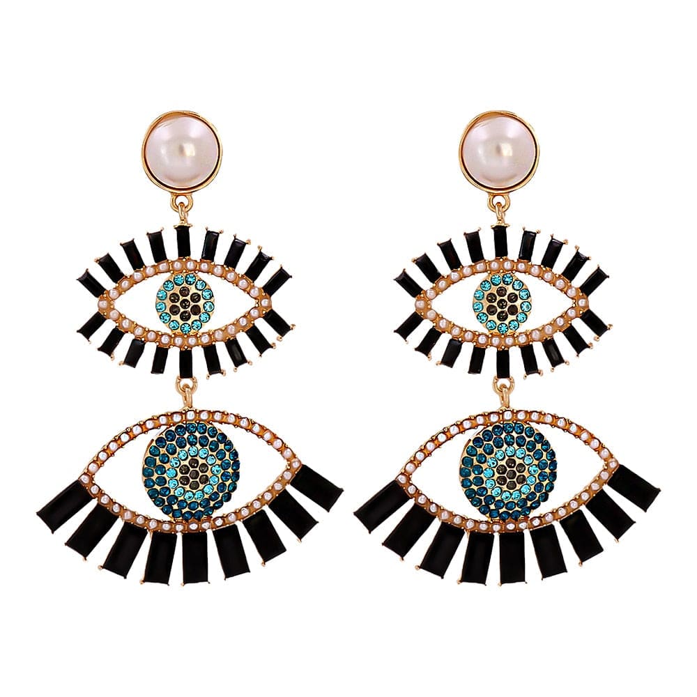 Greek Evil Eye Evil Eye Drop Earrings