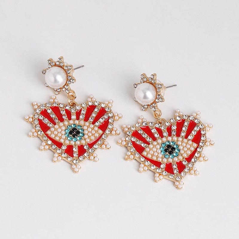 Greek Evil Eye Evil Eye Drop Earrings