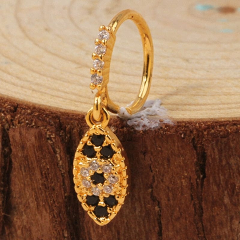 Greek Evil Eye Evil Eye Gold Charm Nose Ring