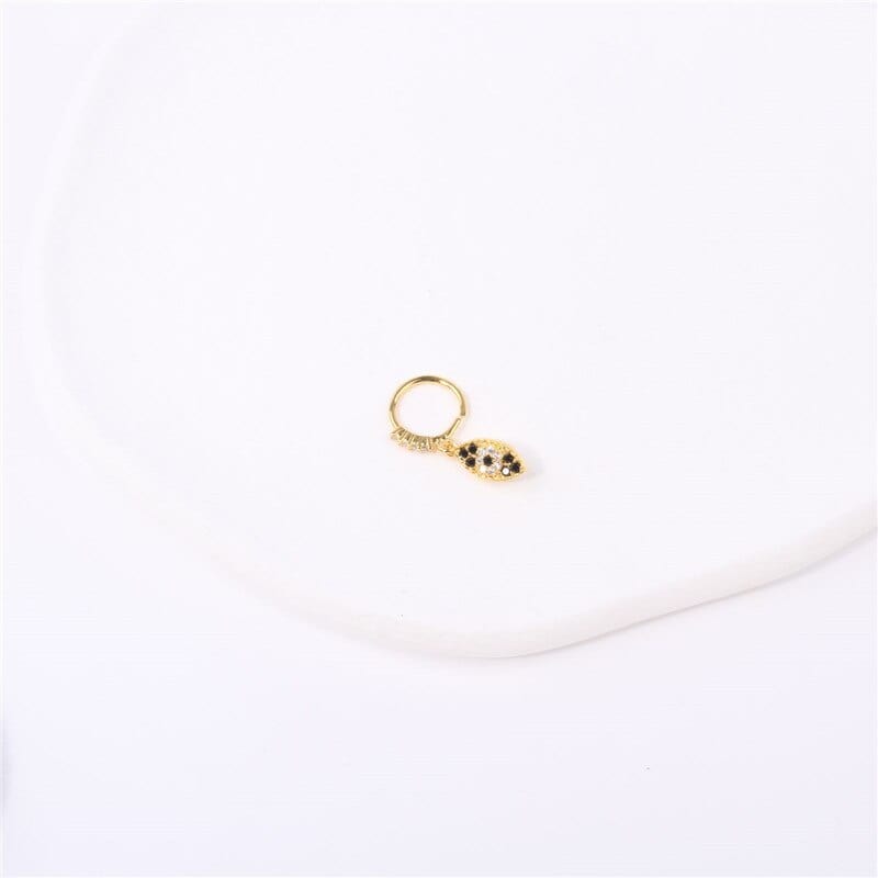 Greek Evil Eye Evil Eye Gold Charm Nose Ring