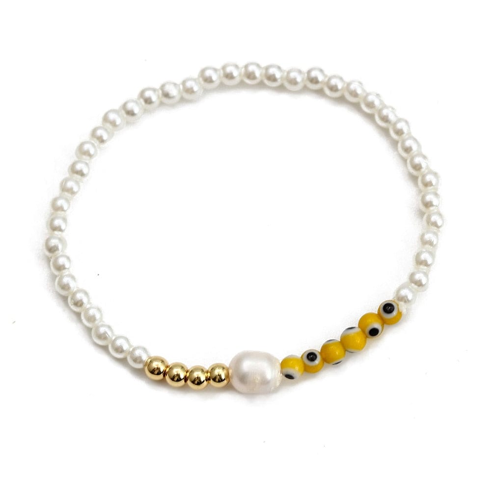 Greek Evil Eye Evil Eye Golden Beaded Bracelet