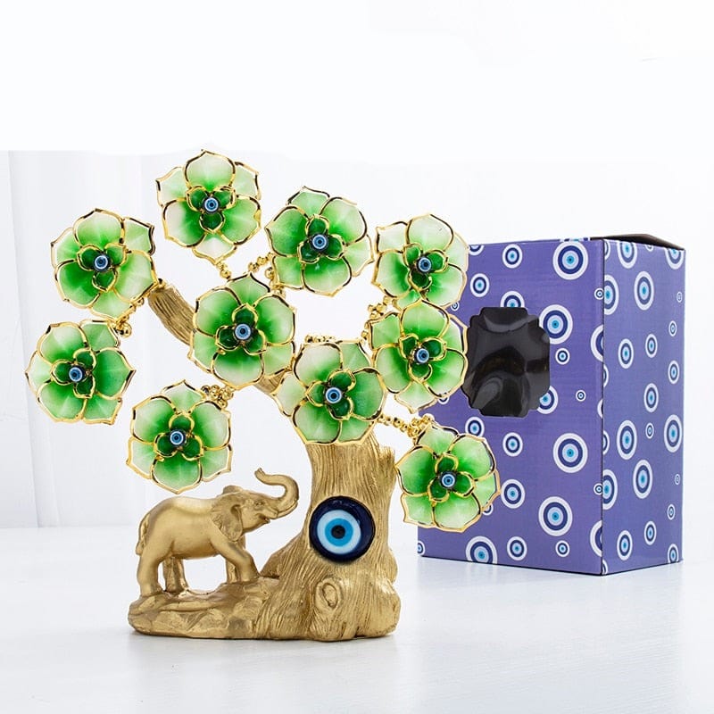 Greek Evil Eye Evil Eye Green Flower Elephant Tree