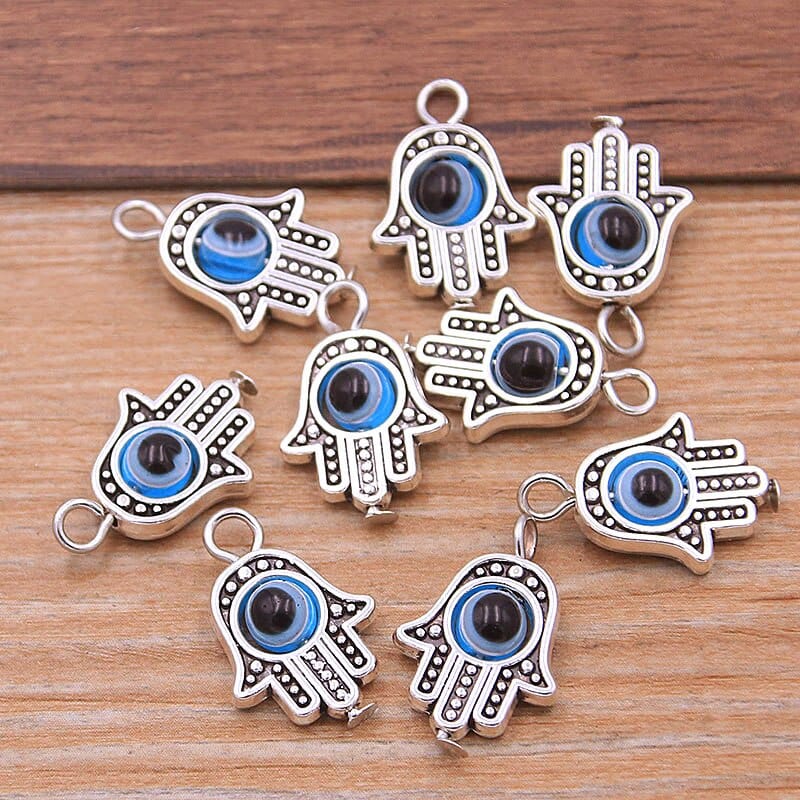 Greek Evil Eye Evil Eye Hamsa Hand Charm Pendants