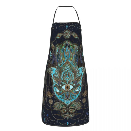 Greek Evil Eye Evil Eye Hand Black Apron