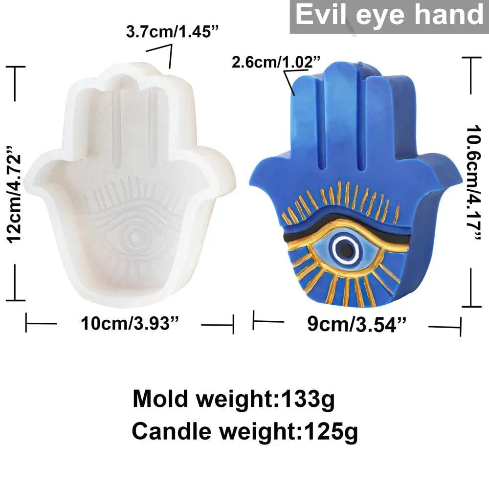 Greek Evil Eye evil eye hand Blue Evil Eye Candle Silicone