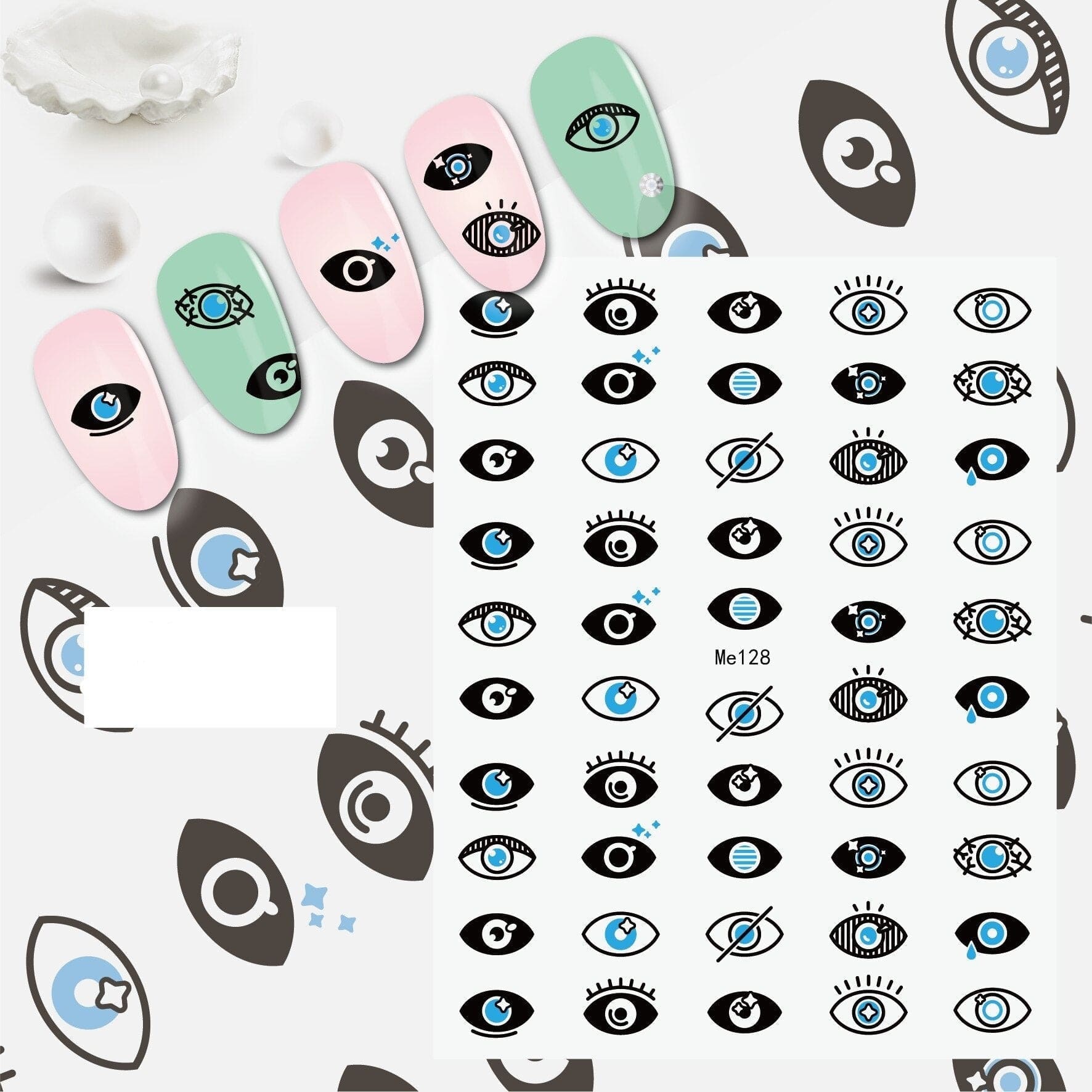 Greek Evil Eye Evil Eye Nail Art Sticker