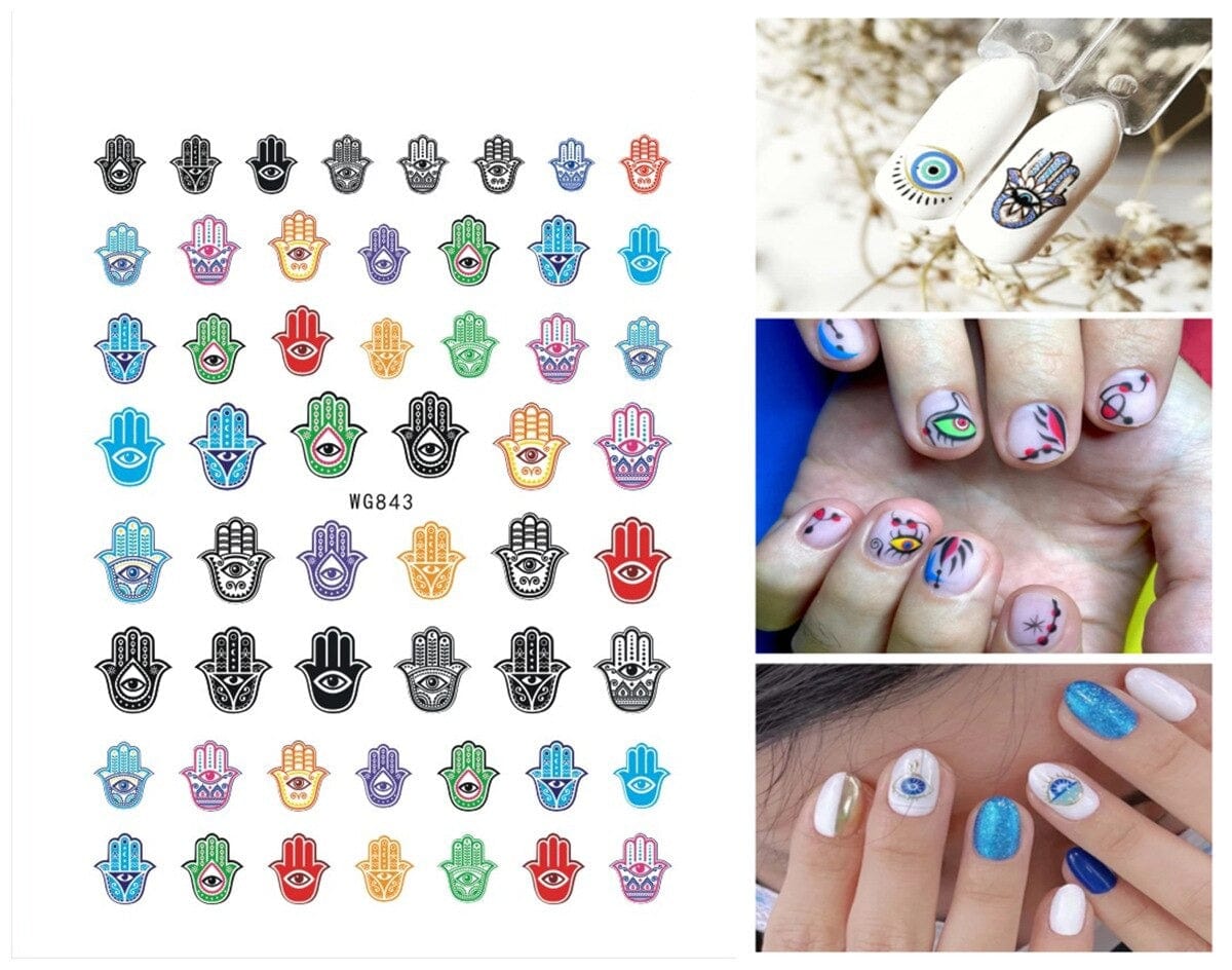 Greek Evil Eye Evil Eye Nail Art Sticker