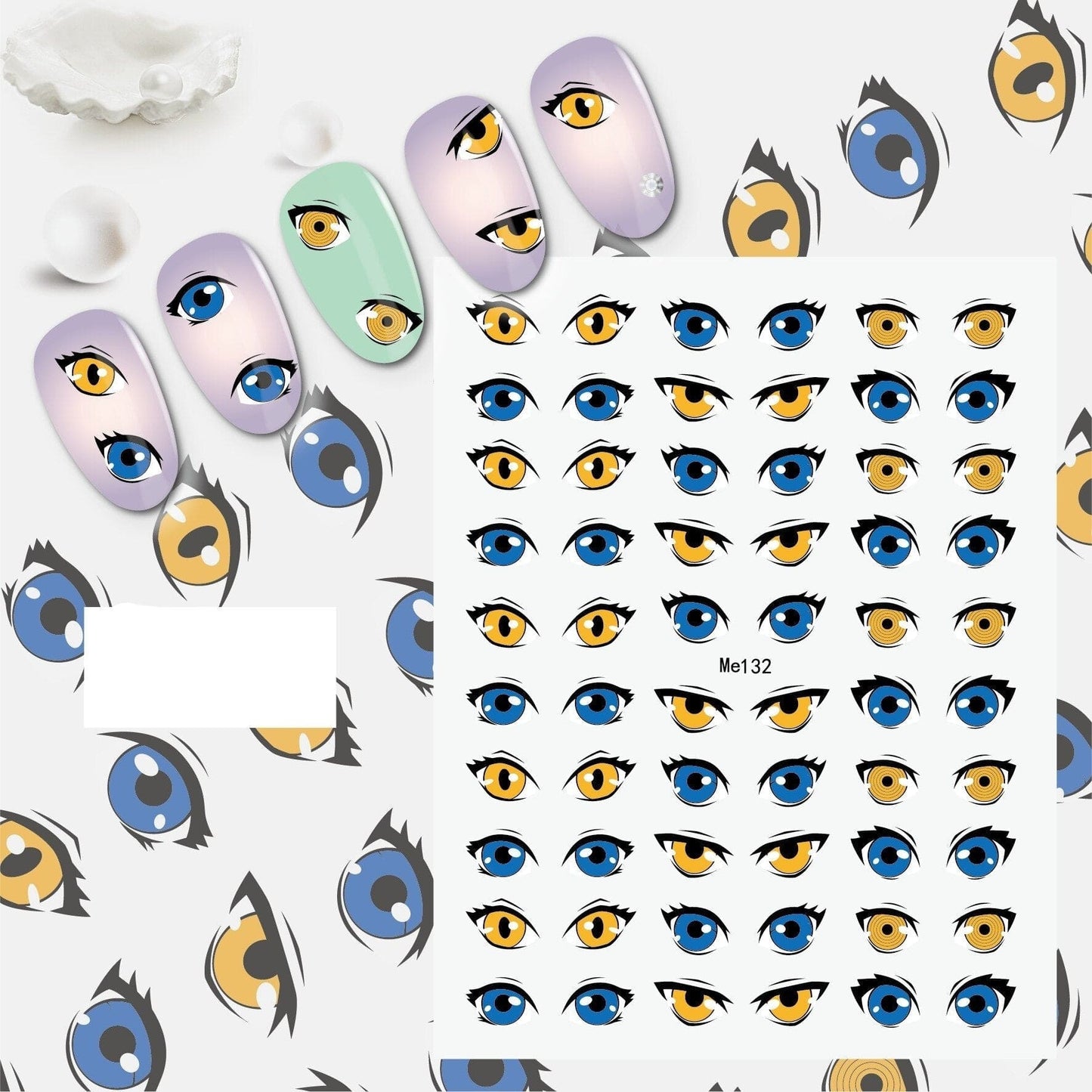 Greek Evil Eye Evil Eye Nail Art Sticker