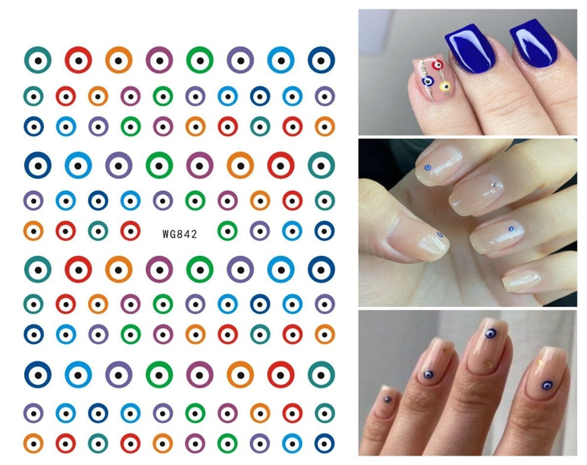 Greek Evil Eye Evil Eye Nail Art Sticker