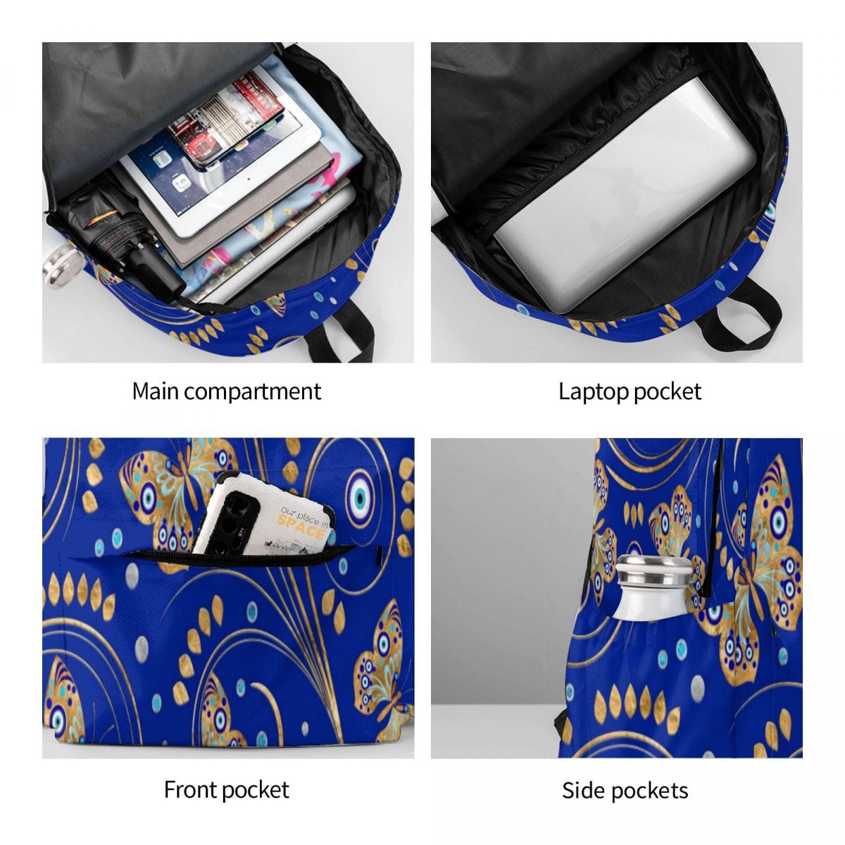 Greek Evil Eye Evil Eye Printed Polyester Bags