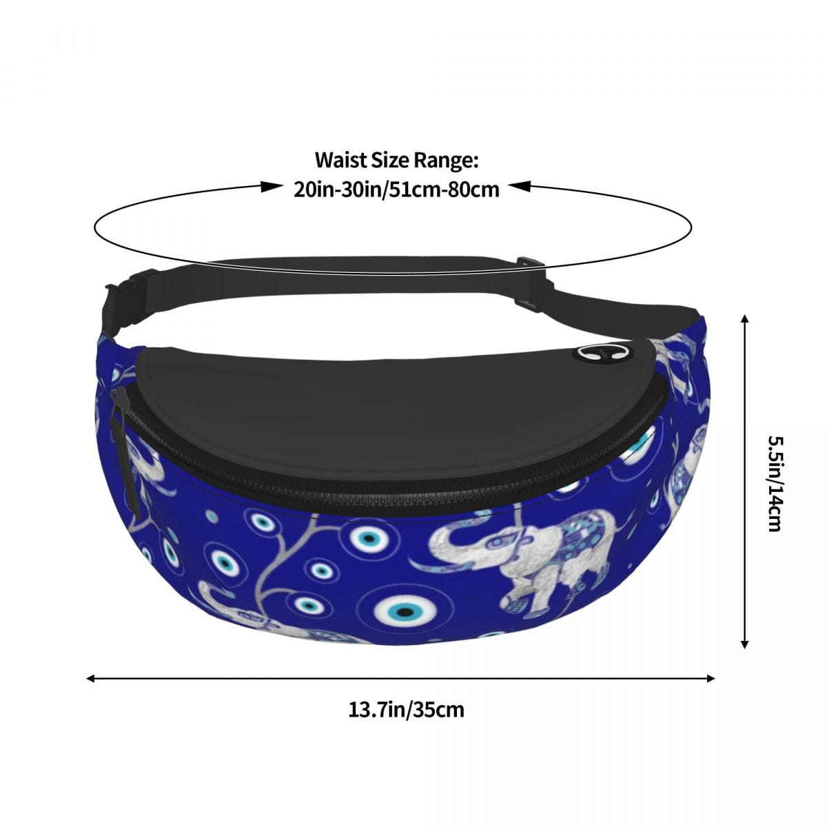 Greek Evil Eye Evil Eye Printed Waist Bag