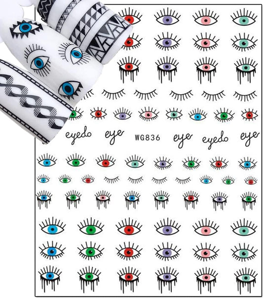 Greek Evil Eye Evil Eye Style Nails Stickers