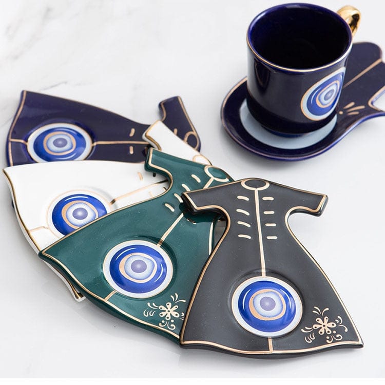 Greek Evil Eye Evil Eye Stylish Cups & Saucers