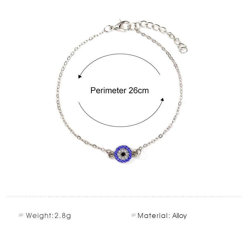 Greek Evil Eye Evil Eye Thin Chain Anklet