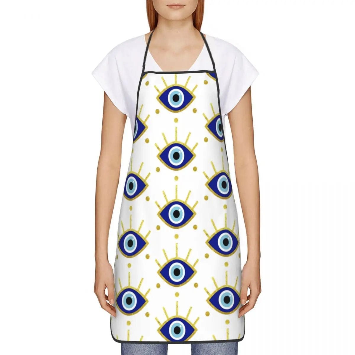 Greek Evil Eye Evil Eye White Apron