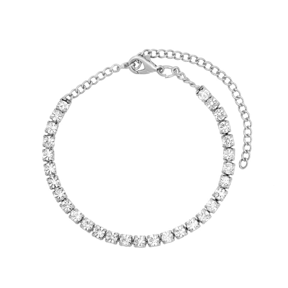 Greek Evil Eye Evil Eye White Zircon  Anklet