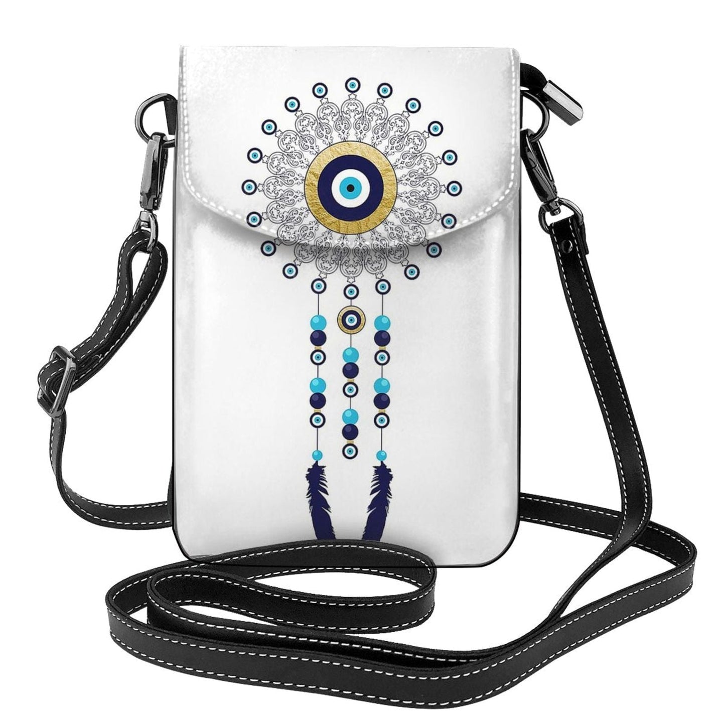 Greek Evil Eye Evil Eye Women Leather Purse