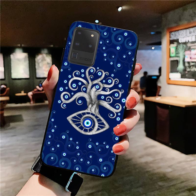 Greek Evil Eye Galaxy S10 plus / Blue /Tree Samsung Galaxy Evil Eye Phone Case